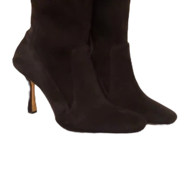 GIANNI BINI MAKAYE wide or slim calf suede tall boots w kitten heel NWT - Picture 3 of 7